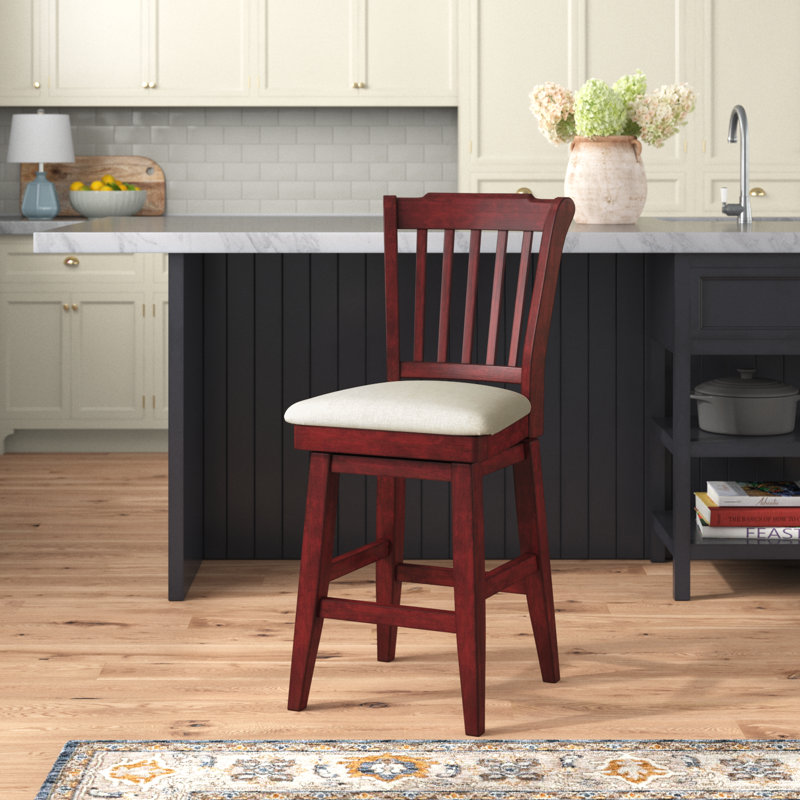 Tabouret pivotant Fortville, Baie antique, Tabouret de bar (siège d'une hauteur de 29 po)