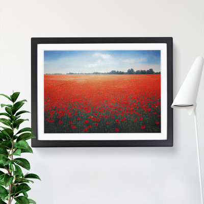 Hewarming Poppy Field Flowers - Single Picture Frame Print