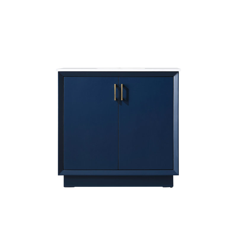 Hayes 36 Inch SIngle Bathroom Vanity, Blue