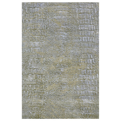 Animal Print Area Rug in Gray