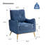 Fauteuil d'appoint à dossier haut de 28,9 po de largeur, fauteuil rembourré avec poche latérale, pieds en métal doré pour la chambre à coucher du salon-858918343-865518092