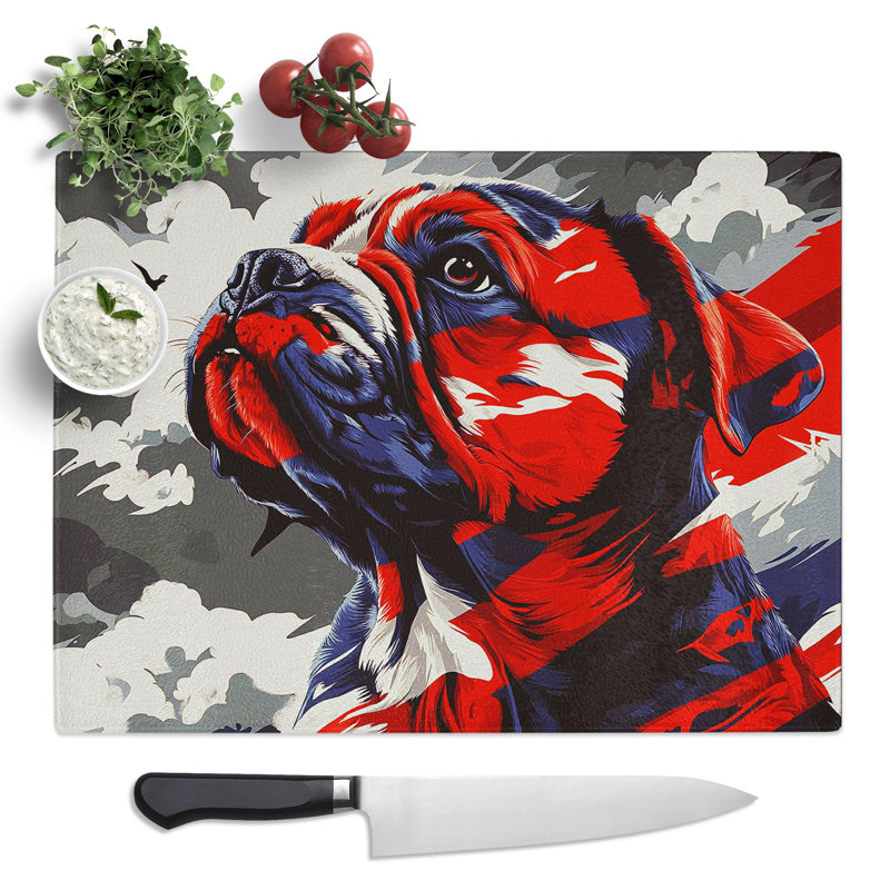 British Bulldog Vol.2  Glass Chopping Board