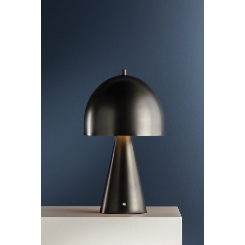HOPKINTON Rechargeable Table Lamp, Black, Black
