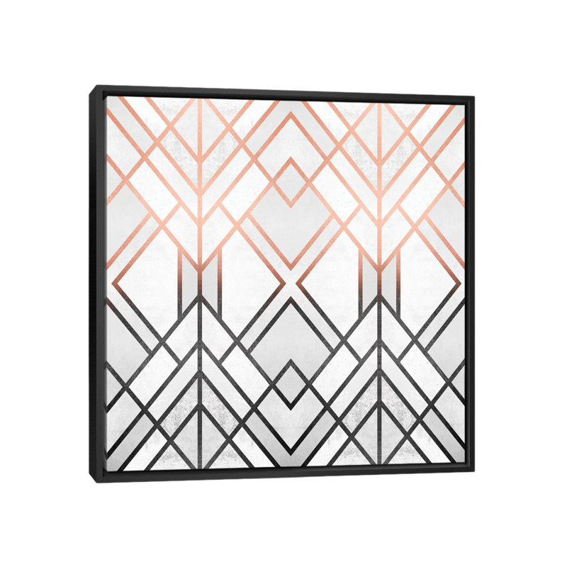 Impression d’art graphique, « gradient Geo » par Elisabeth Fredriksson, Pas de tapis, H 26 po x l 26 po x P 1,5 po