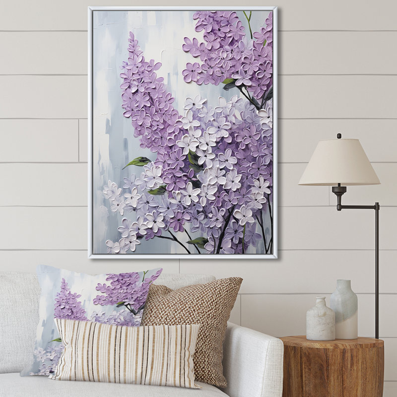 Beautiful Lilac Dreamscape VI sur impression sur toile, Cadre flottant blanc, H 20 po x l 12 po x P 1 po