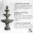 58.3" 3-Tier Electric Outdoor Freestanding Water Fountain - Classic Leaf Design, Large Bird Bath with Pump - Ideal for Yard, Lawn and Garden Décor-1176241982