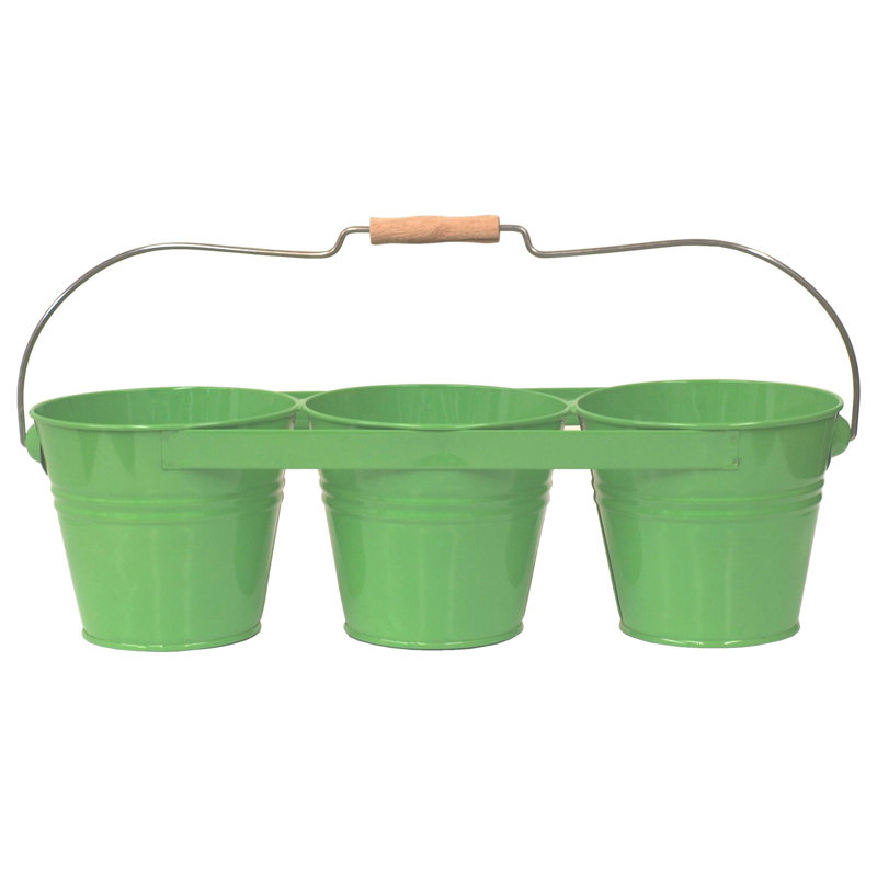 Pot de fleurs en acier galvanisé Kieninger, Vert pomme