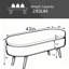 Banc de rangement avec repose-pieds 43 po Soft Boucle-23928888