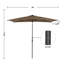 Parasol de marché rectangulaire lumineux Ishaan 9 pi x 6,5 pi-2141865479