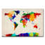 « éponge painting world map » par michael tompsett, impression sur toile-10173276