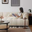 Canapé modulaire en velours beige