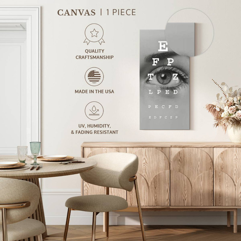 Eye Test Chart, 24" H x 12" W