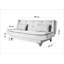 Canapé-lit sans accoudoirs de 74,8 po Cropsey-593600151