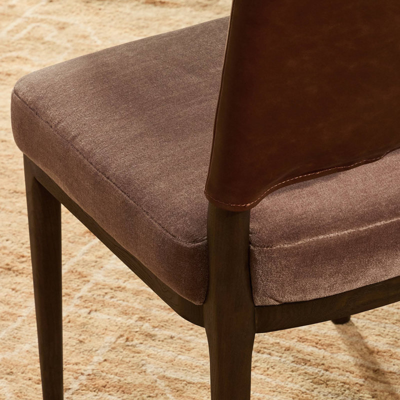 Ryver Dining Chair-Dulane Mahogany, Monte Mushroom
