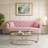 Velvet Convertible Sleeper Sofa Couch Futon Sofa Bed with 2 Pillows-727828306