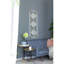 Décoration murale dorée et blanche en miroir - style contemporain, 43,5 x 15,5 po, blanc, moderne, 15,49 x 42,76