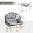 Corenda Hammock Double Swing Chair with Ottomans-1090806735-1090806728