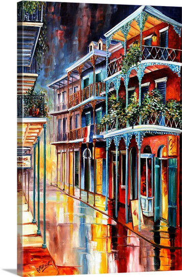«Dacian Sparkling French Quarter» par Diane Millsap, reproduction d'art sur toile, H 30 po x l 20 po x P 1,25 po