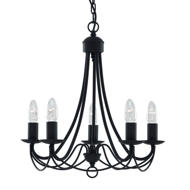 Lustre 5 lumières façon bougie Ramon, H 18,5 po x l 18 po x P 18 po