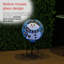 Globe solaire en verre avec bonhomme de neige et support en métal pliable