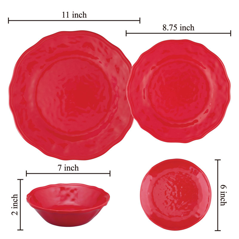 Piece Melamine Dinnerware Set - Service for 4