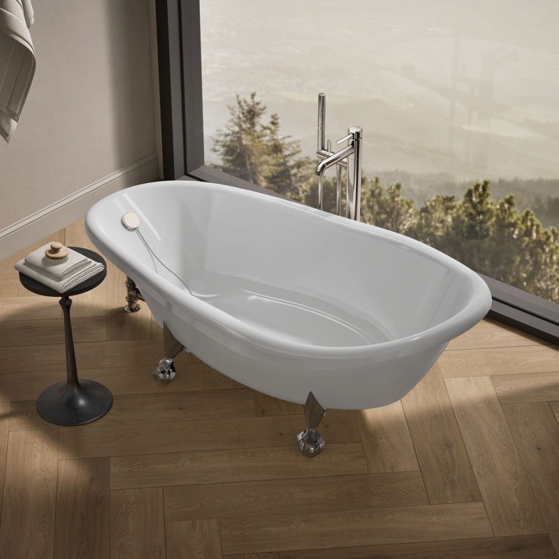 Birthday Bath® 72" x 37-1/2" Soaking Bathtub, White