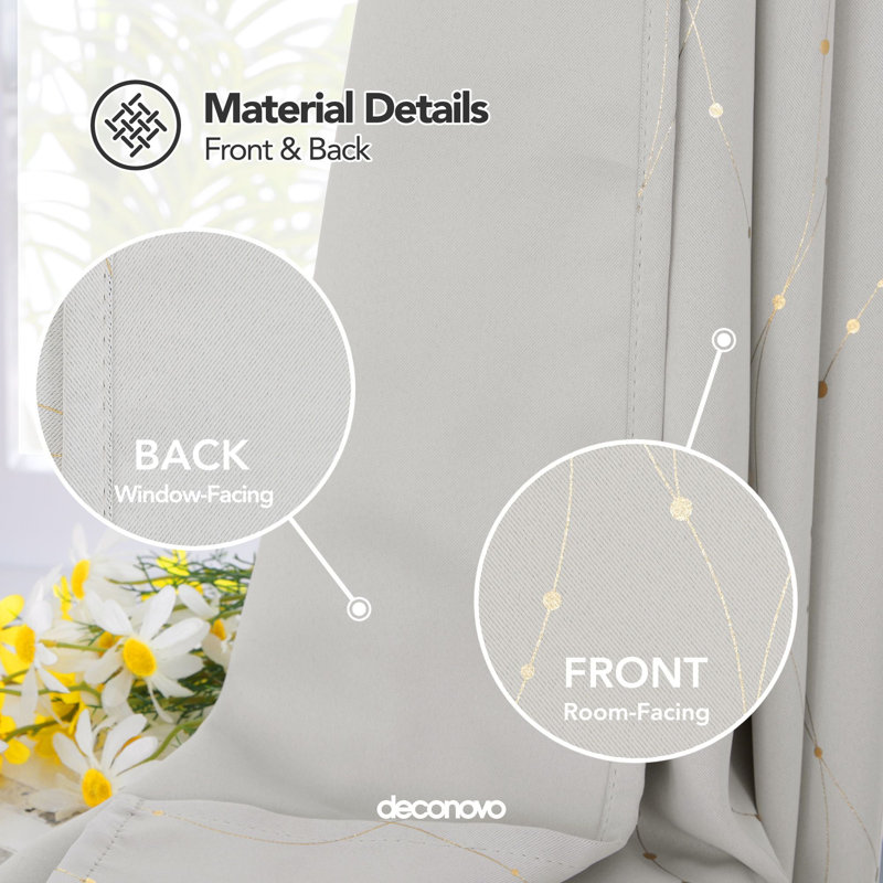 Paire de rideaux occultant en polyester , Beige clair