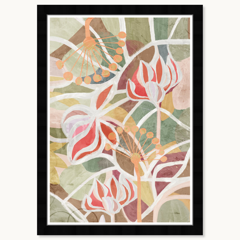 Contour floral, Cadre noir