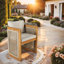 Chaise de patio en bois d'acacia Adwoa