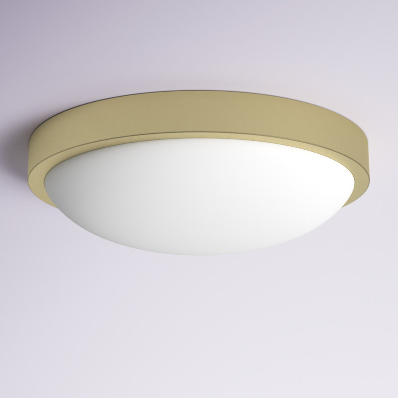 Mila Glass LED Flush Mount, Brushed Bronze