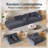 Compressed Chenille Chaise Skeletonless Sofa - No Assembly, High-Density Sponge, Space-Saving Design for Apartments & Living Rooms-113262543