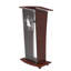 Podium en bois avec panneau avant en acrylique givré, pupitre de 48 po de hauteur avec décor à la main Pray