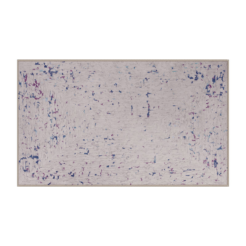 Machine Washable Beige Area Rug, Rectangle 8' x 12'