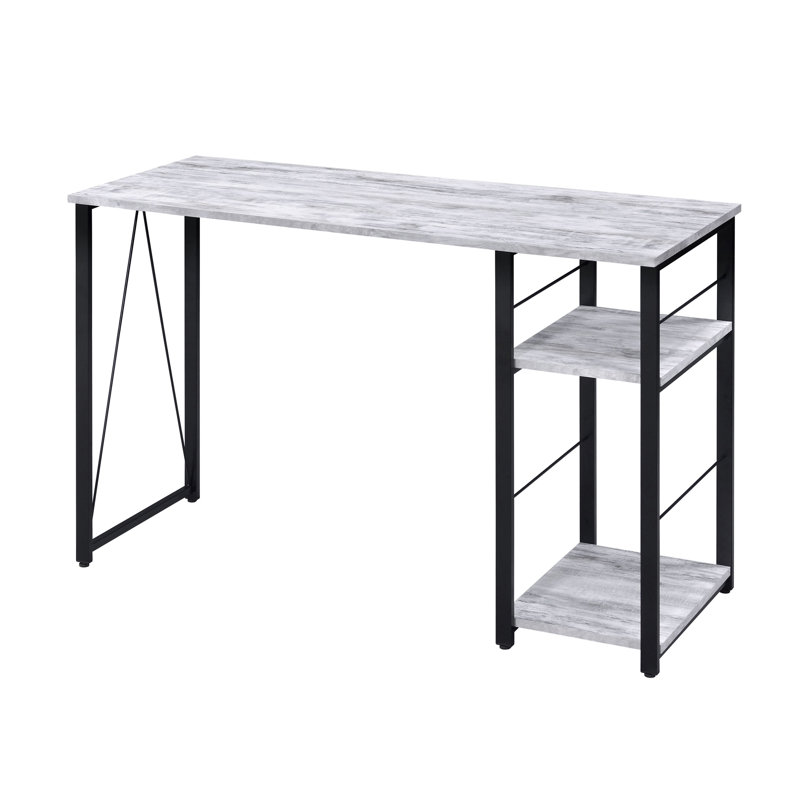 Bureau d'écriture rectangulaire à 2 tablettes, Gris