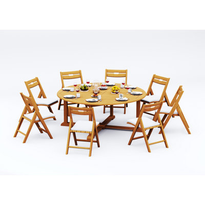 Ensemble repas extérieur rond Bormann