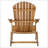 Folding Adirondack Chair With Slatted Back And Wide Armrests, Perfect For Outdoor Patio And Garden Relaxation-851243781