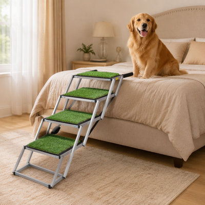 Foldable Dog Ramp Dog Stairs with Non-Slip Surface