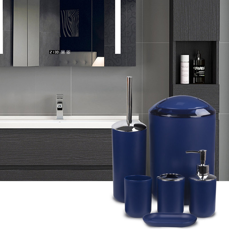 Balch Bathroom Accessory Set, Blue
