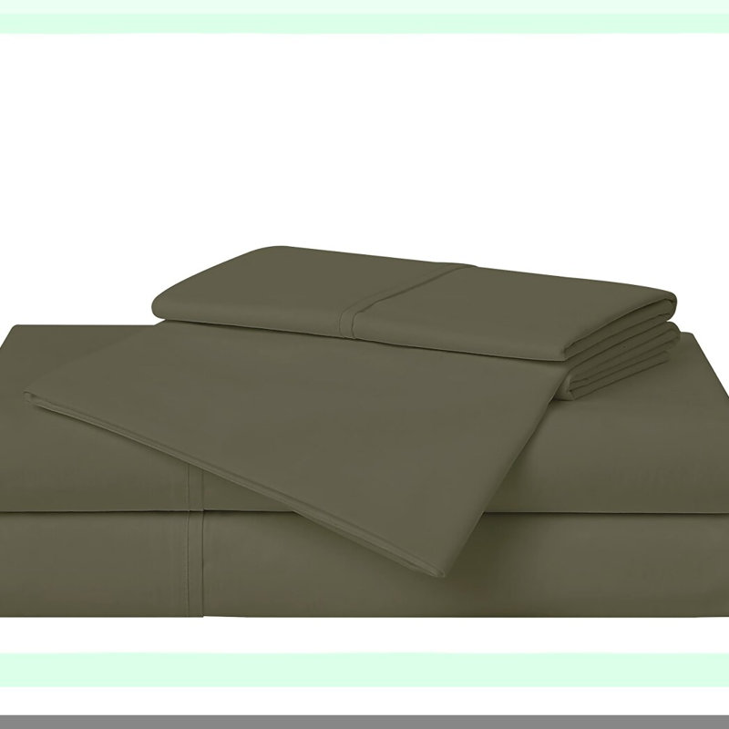 Dream Percale Sheet Set, Queen Sheet Set, Green