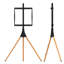 Freestanding Tripod TV Stand for TVs Up To 65" (Light Wood)