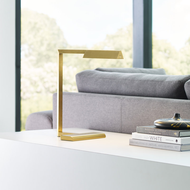Dessau LED Desk Table Lamp, Natural Brass
