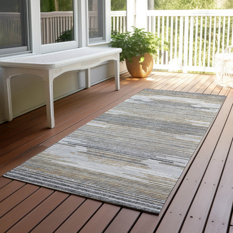 Tapis intérieur / extérieur lavable à la machine Chantille ACN2999, Argent, Tapis de couloir 2 pi 3 po x 7 pi 6 po
