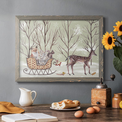 «Christmas Time I», peinture sur toile encadrée