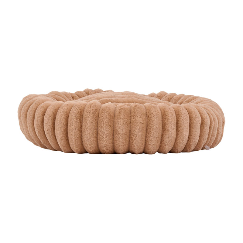 Faux Fur Pet Bed, Tan, 60cm W x 60cm D
