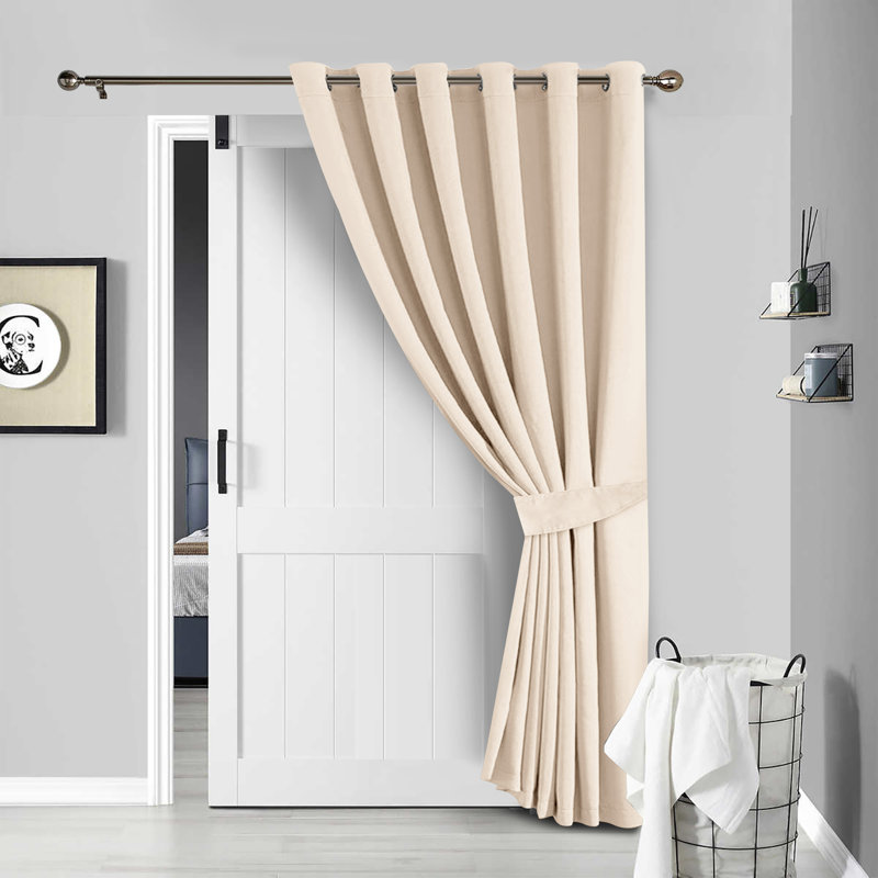 Cobscook Blackout Curtain Single Panel, Cream