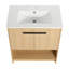 Meuble-lavabo autoportant de 30 po avec lavabo en céramique. Fabrication en contreplaqué, 2 portes. Caractéristique gracieuse. Assemblage facile. Armoire en chêne. Ergonomique. À assembler.