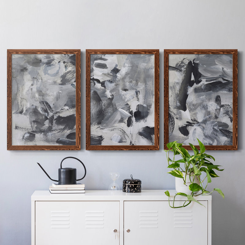 Toile encadrée noire et blanche de qualité supérieure - prête à être accrochée, H 43,5 po x l 31,5 po x P 1 po, Érable