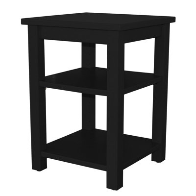 Versaloft Solid Wood Amish Nightstand In Black Paint - Handcrafted