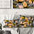 Autumn leaves lace textured pattern - Mid-Century Modern Printed Throw Pillow-15326168