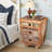 Reclaimed Wood Nightstand with 3 Drawers, Fully Assembled Rustic Side Table